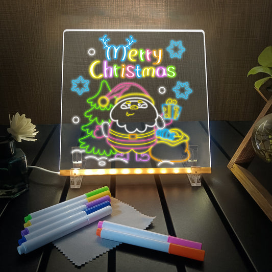 SantaCave™ Glow Message Board – Reusable Light Writing Pad