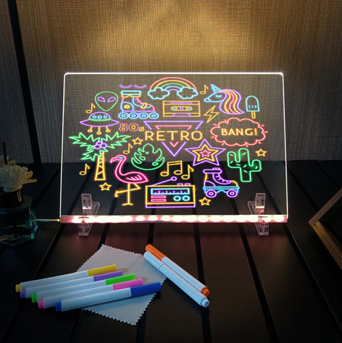 SantaCave™ Glow Message Board – Reusable Light Writing Pad
